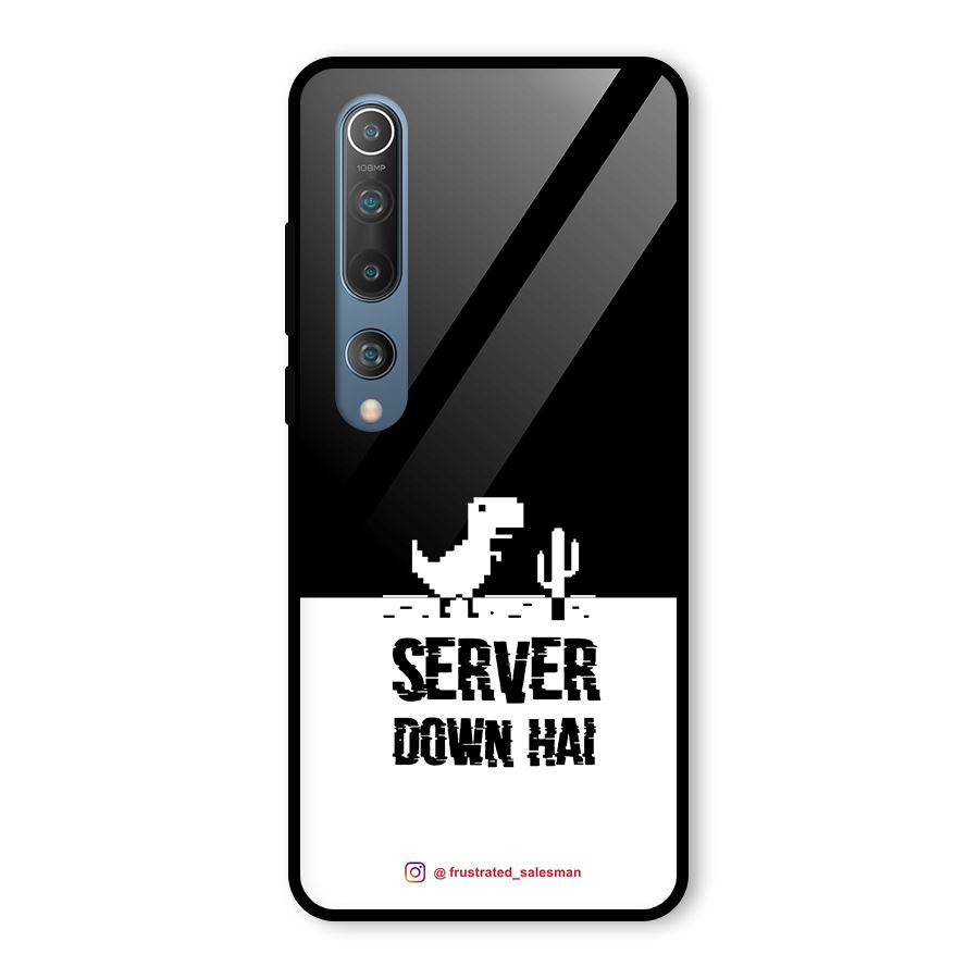 Server Down Hai Black Glass Back Case for Mi 10
