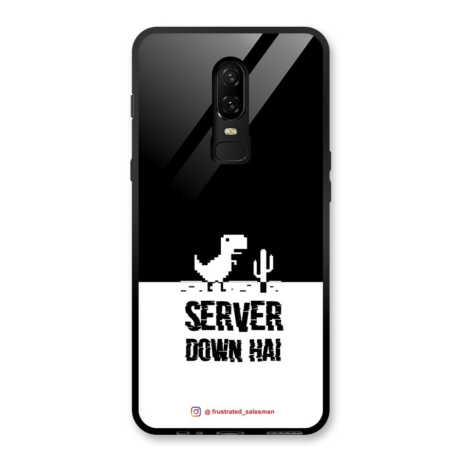 Server Down Hai Black Glass Back Case for OnePlus 6