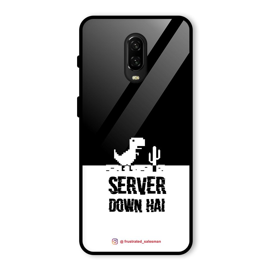 Server Down Hai Black Glass Back Case for OnePlus 6T
