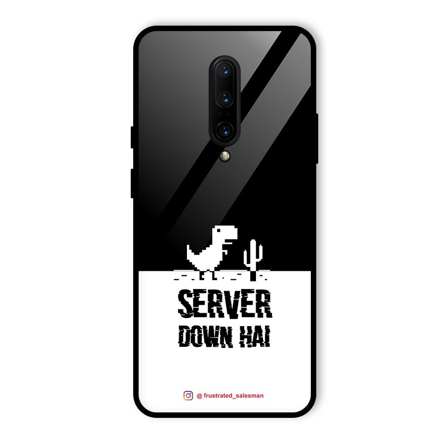 Server Down Hai Black Glass Back Case for OnePlus 7 Pro