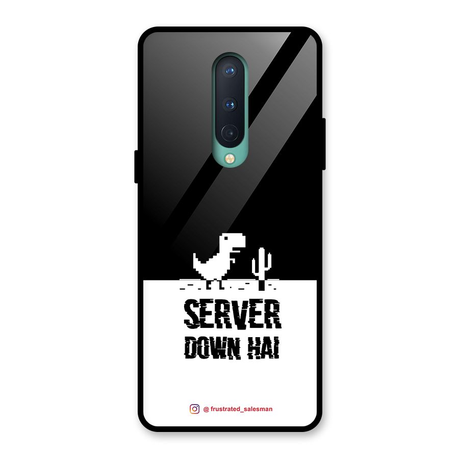 Server Down Hai Black Glass Back Case for OnePlus 8