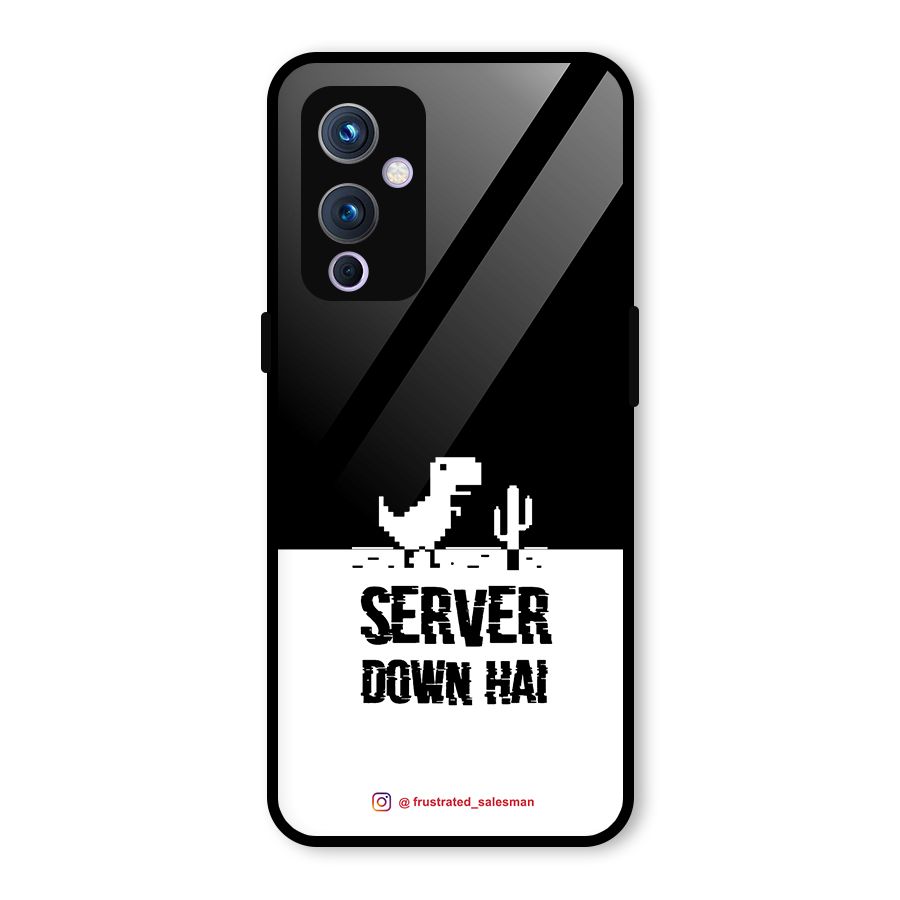 Server Down Hai Black Glass Back Case for OnePlus 9