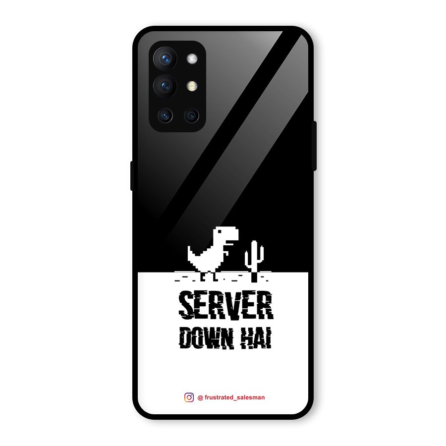 Server Down Hai Black Glass Back Case for OnePlus 9R