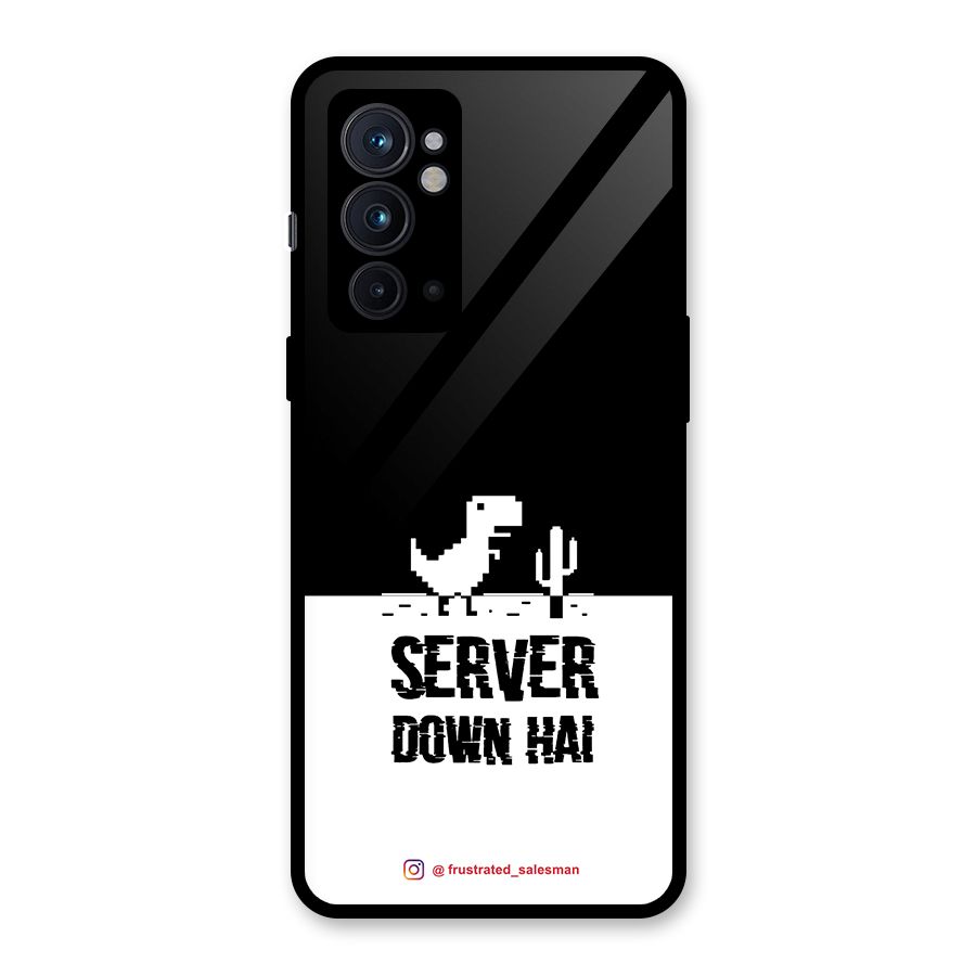 Server Down Hai Black Glass Back Case for OnePlus 9RT 5G