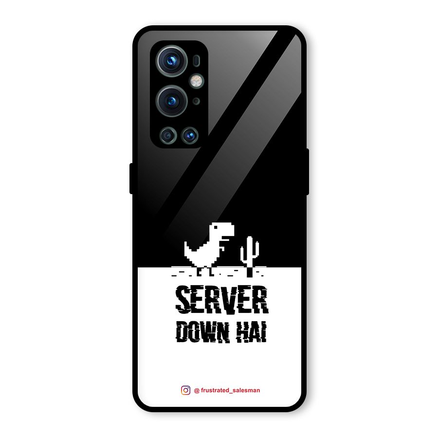 Server Down Hai Black Glass Back Case for OnePlus 9 Pro