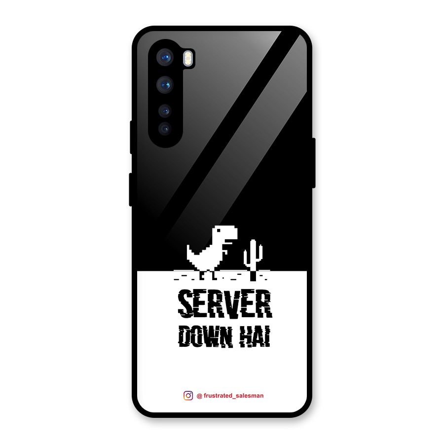 Server Down Hai Black Glass Back Case for OnePlus Nord