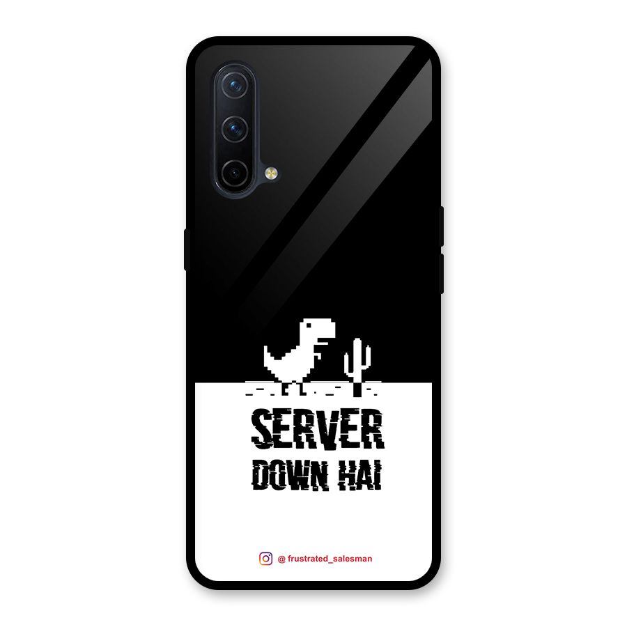 Server Down Hai Black Glass Back Case for OnePlus Nord CE 5G