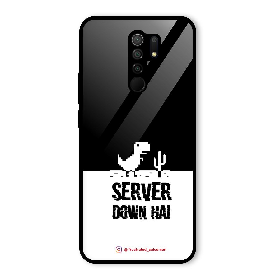 Server Down Hai Black Glass Back Case for Poco M2