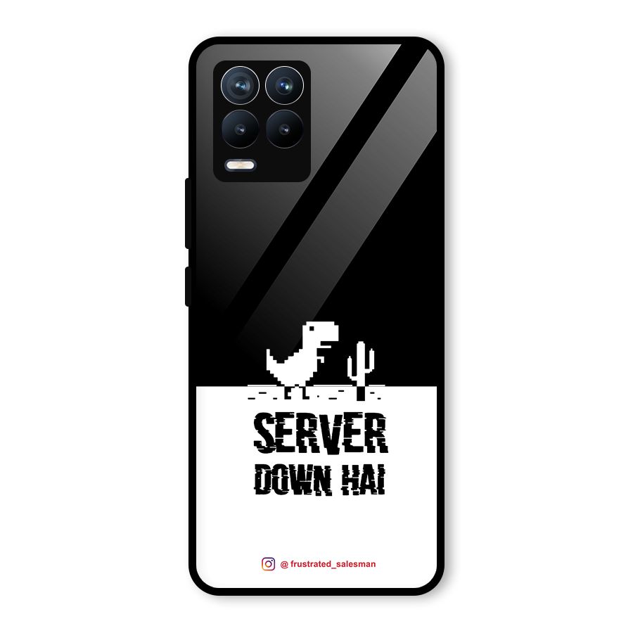 Server Down Hai Black Glass Back Case for Realme 8 Pro
