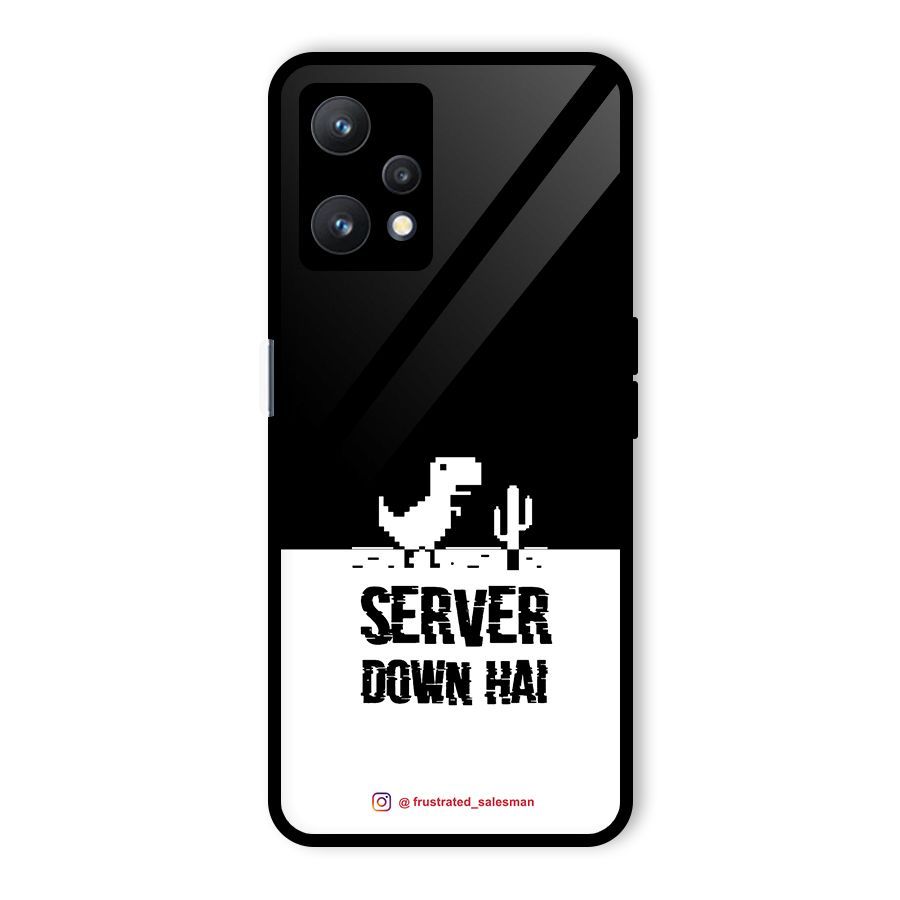Server Down Hai Black Glass Back Case for Realme 9 Pro 5G