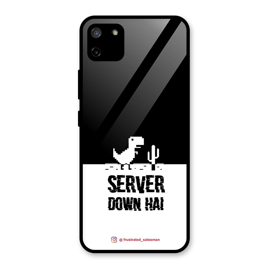 Server Down Hai Black Glass Back Case for Realme C11