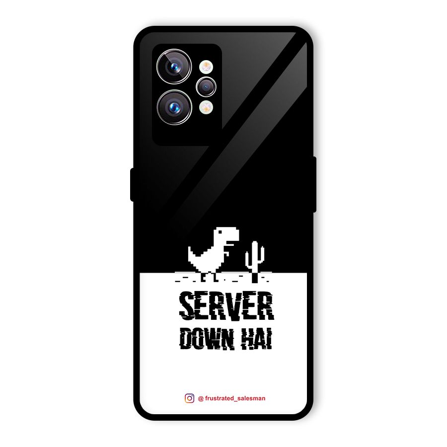 Server Down Hai Black Glass Back Case for Realme GT2 Pro