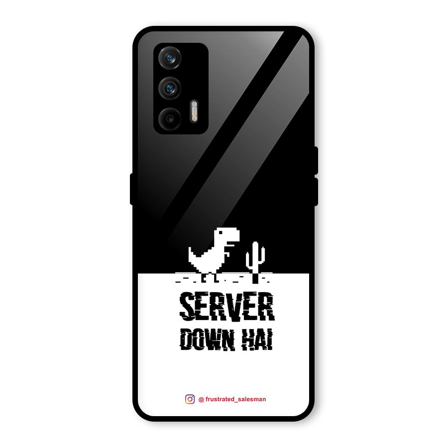 Server Down Hai Black Glass Back Case for Realme GT 5G