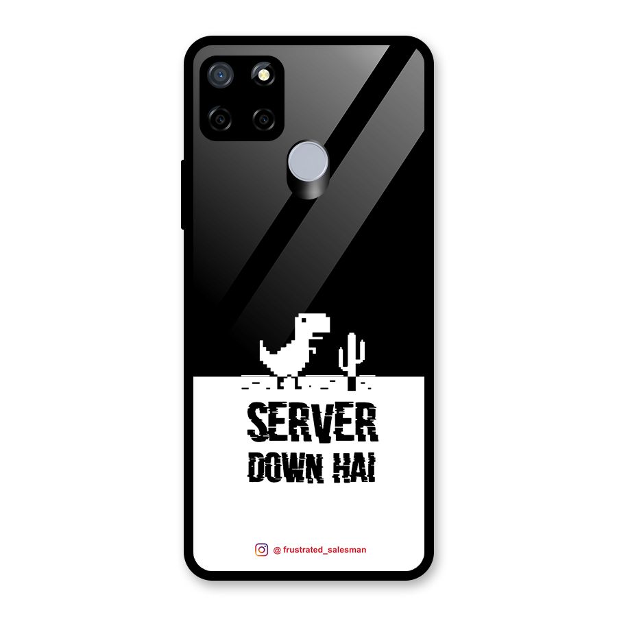 Server Down Hai Black Glass Back Case for Realme Narzo 20