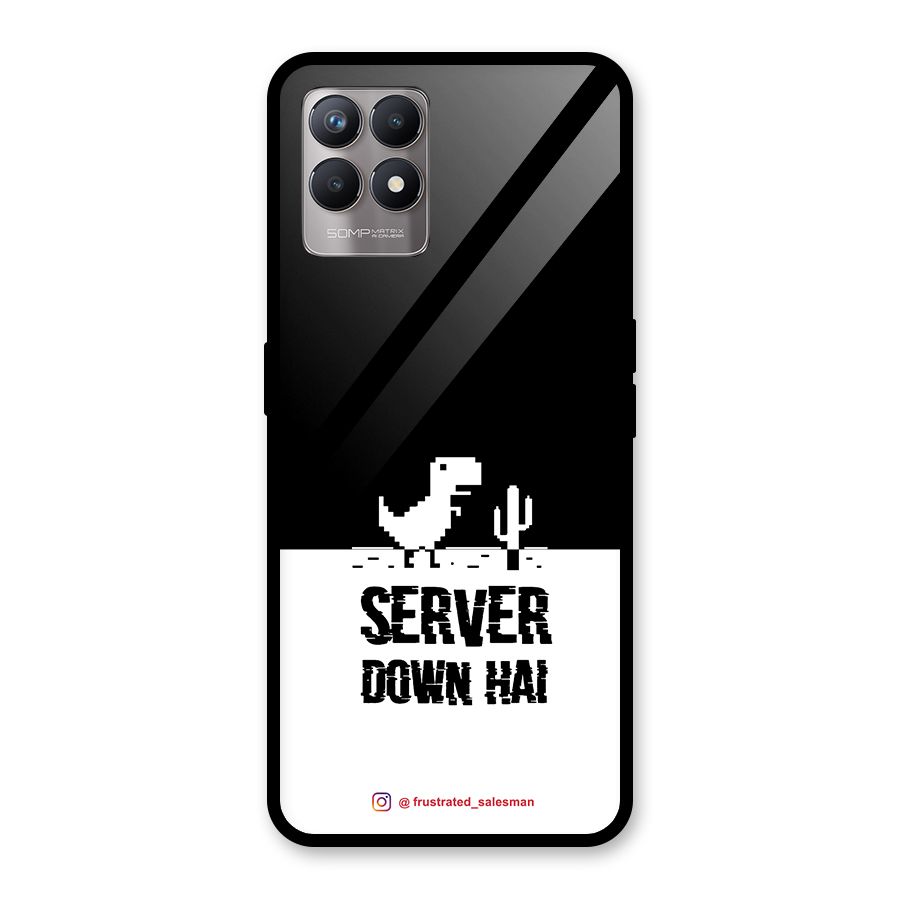 Server Down Hai Black Glass Back Case for Realme Narzo 50