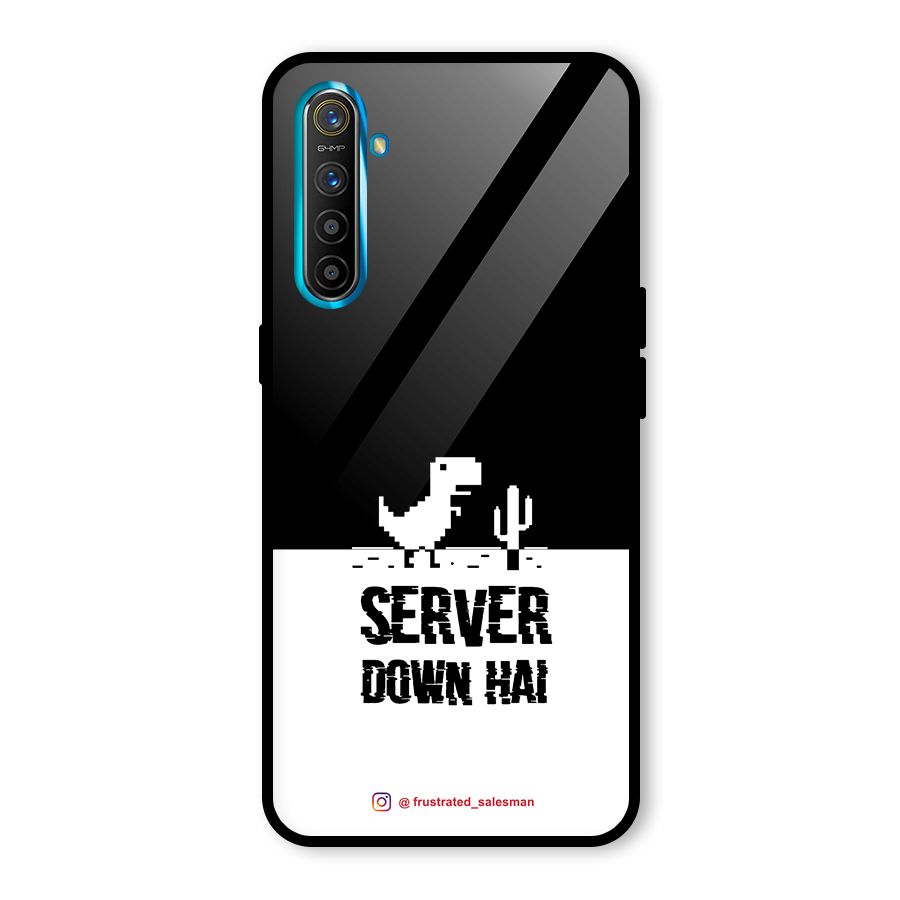 Server Down Hai Black Glass Back Case for Realme X2