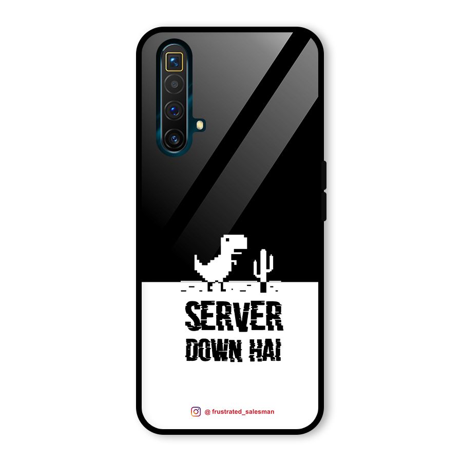 Server Down Hai Black Glass Back Case for Realme X3