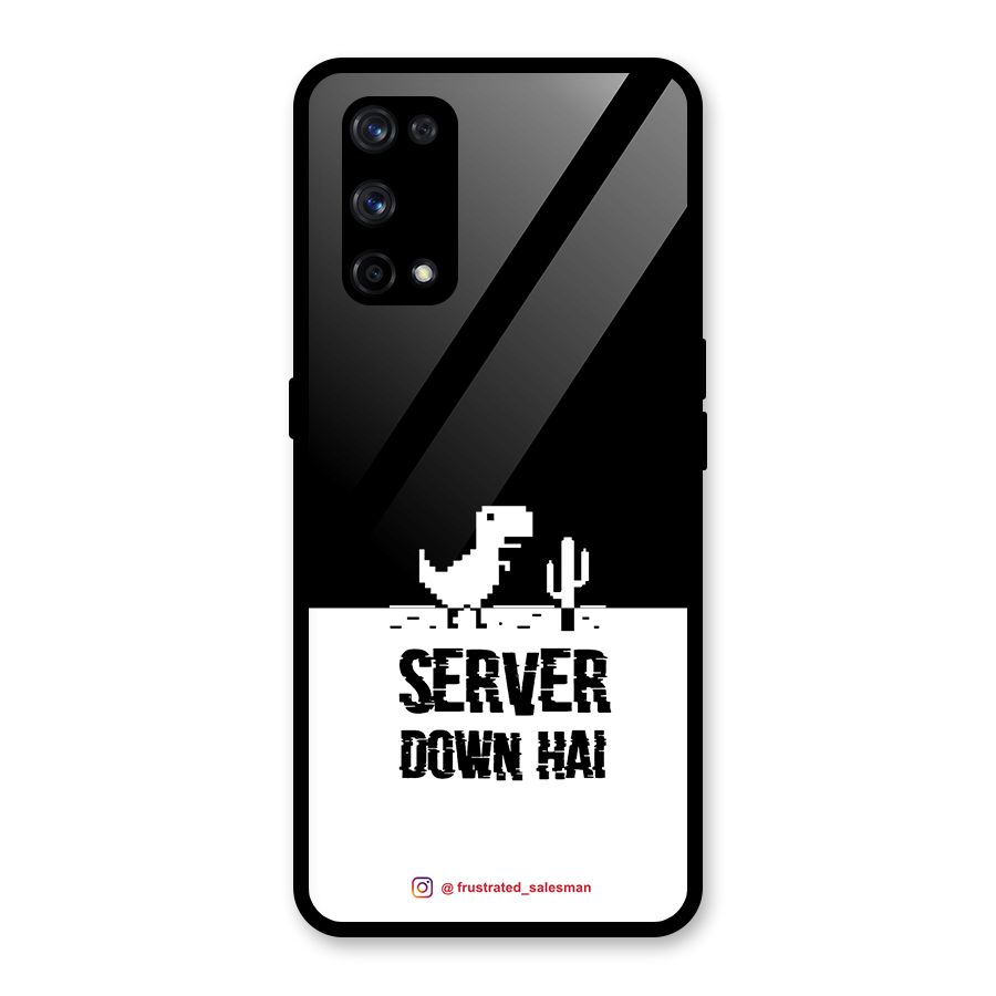 Server Down Hai Black Glass Back Case for Realme X7 Pro