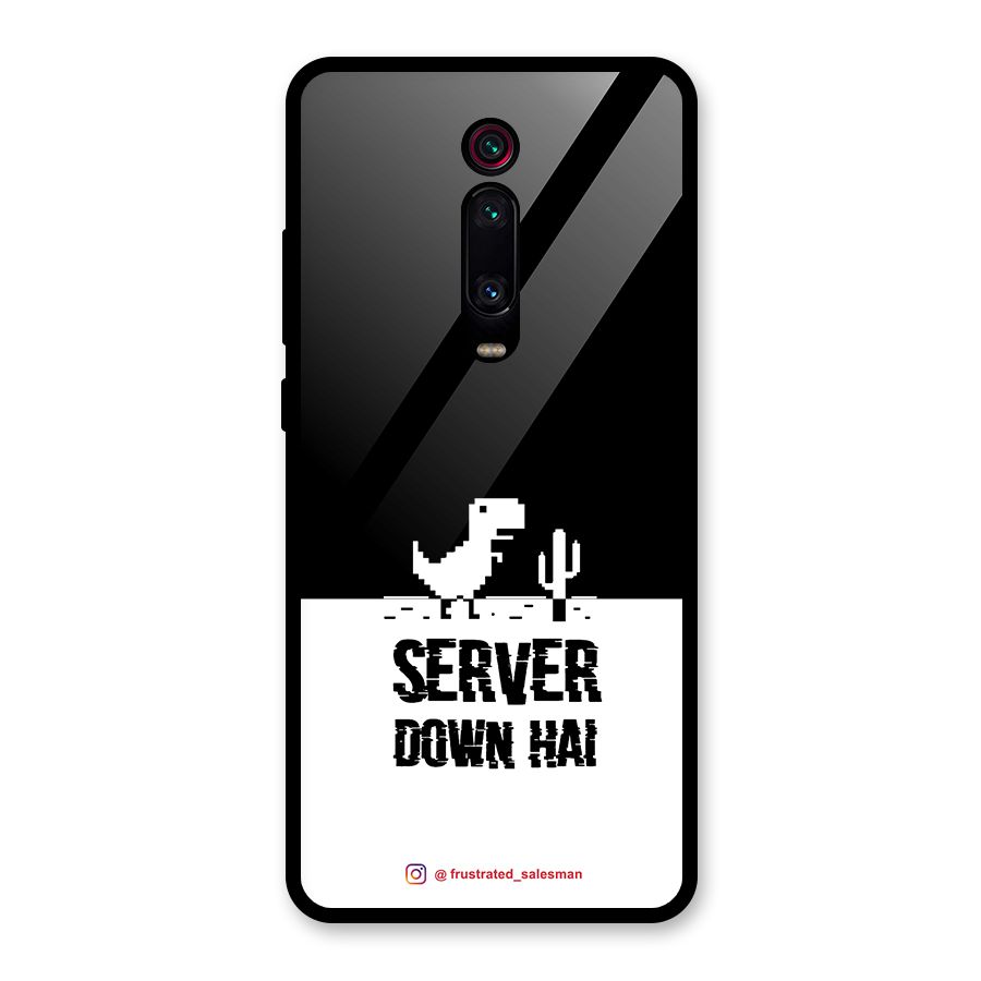 Server Down Hai Black Glass Back Case for Redmi K20