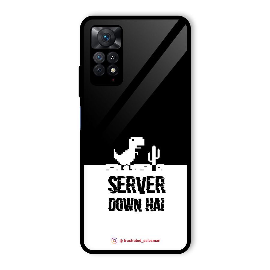 Server Down Hai Black Glass Back Case for Redmi Note 11 Pro Plus 5G