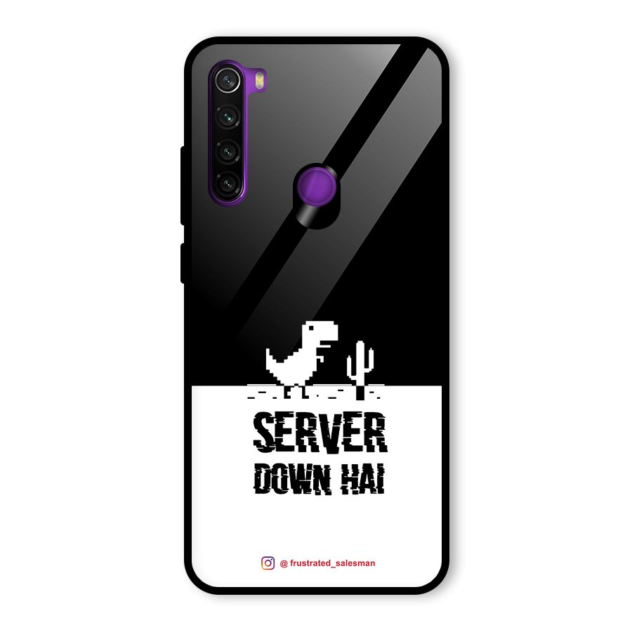 Server Down Hai Black Glass Back Case for Redmi Note 8