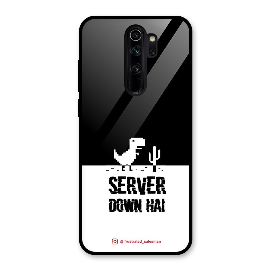 Server Down Hai Black Glass Back Case for Redmi Note 8 Pro