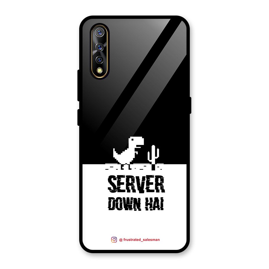 Server Down Hai Black Glass Back Case for Vivo S1
