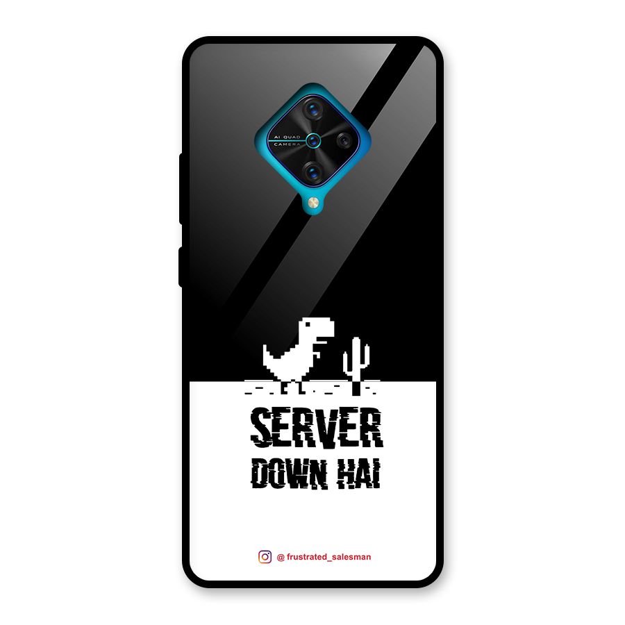 Server Down Hai Black Glass Back Case for Vivo S1 Pro