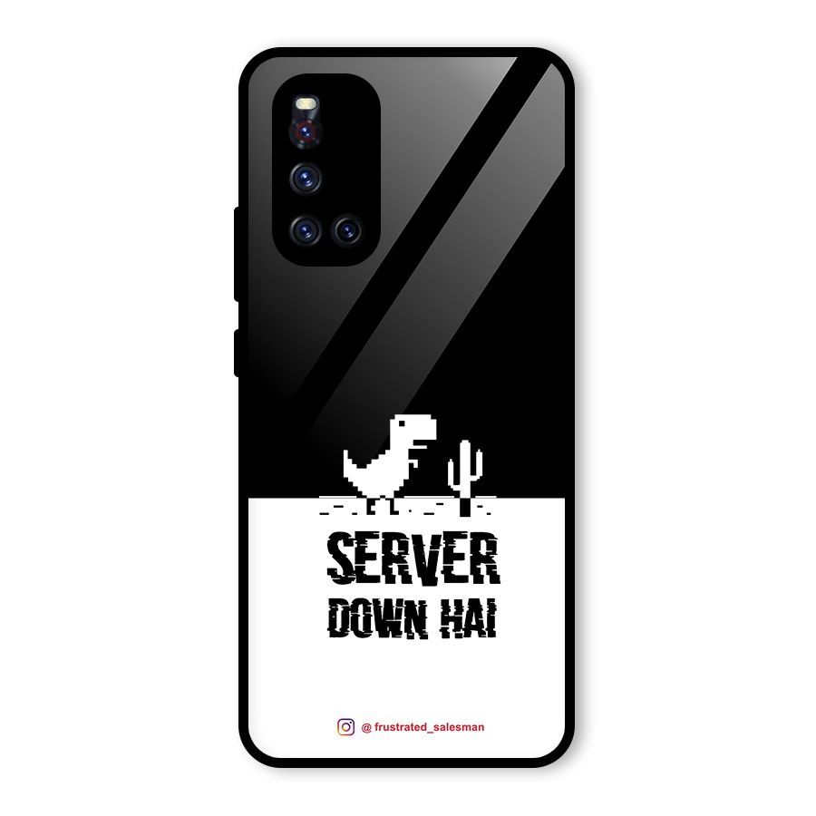 Server Down Hai Black Glass Back Case for Vivo V19