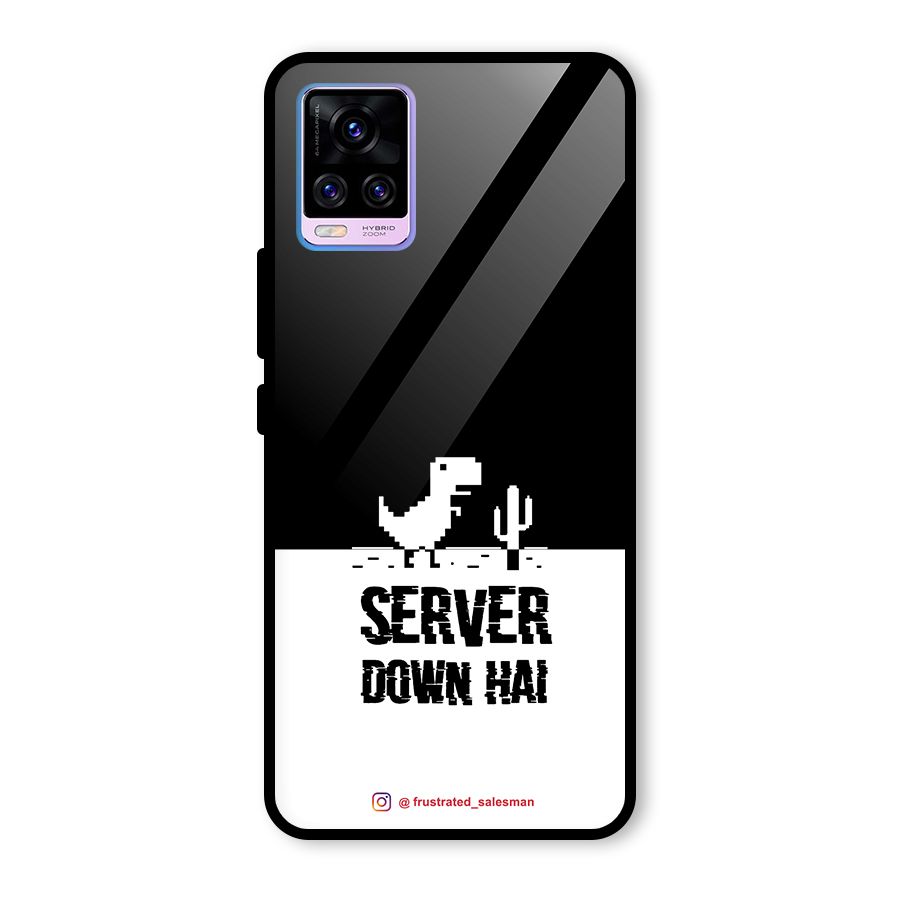 Server Down Hai Black Glass Back Case for Vivo V20 Pro