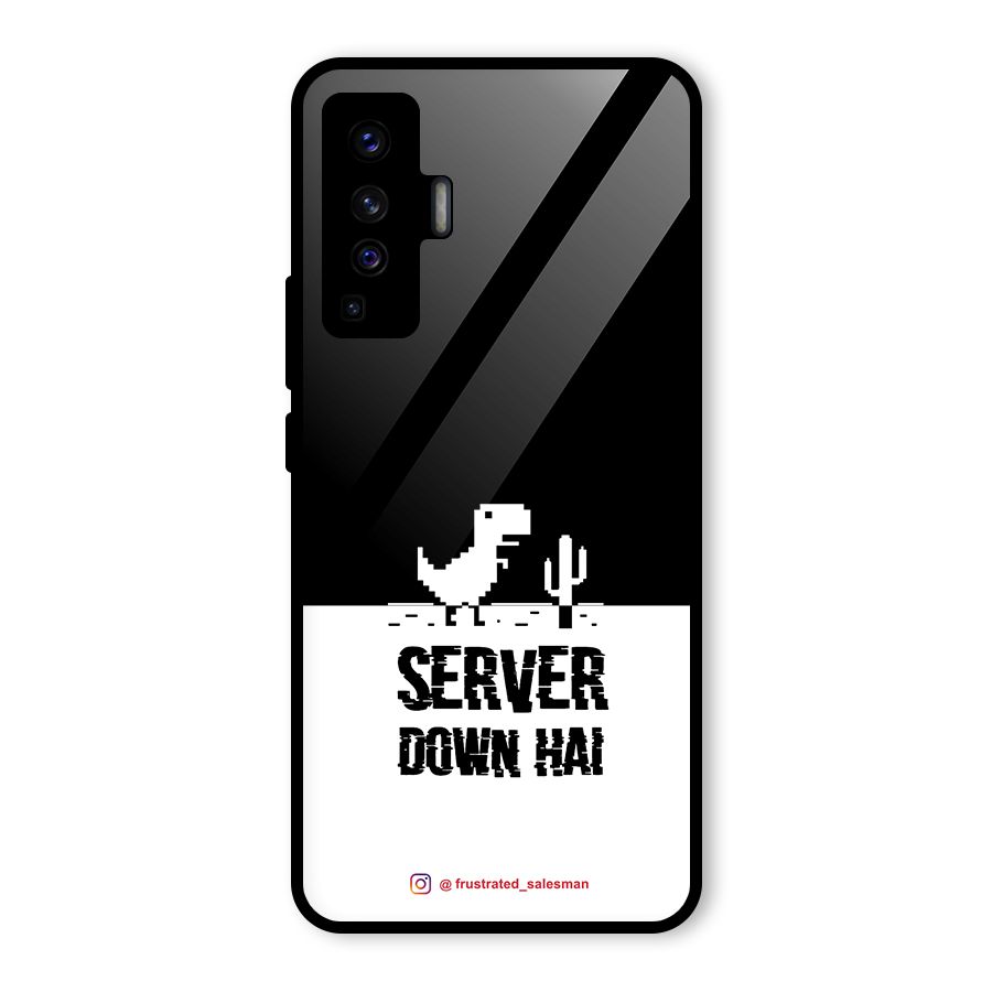 Server Down Hai Black Glass Back Case for Vivo X50
