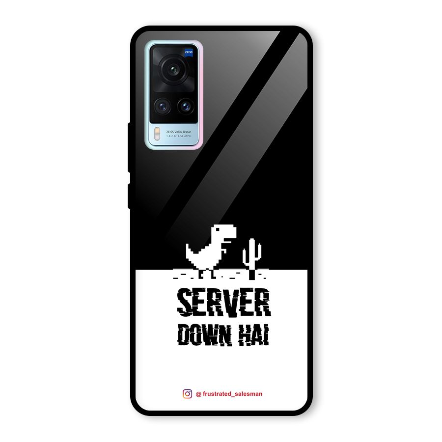 Server Down Hai Black Glass Back Case for Vivo X60