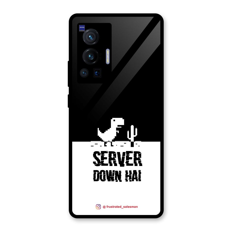 Server Down Hai Black Glass Back Case for Vivo X70 Pro