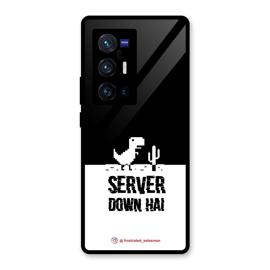 Server Down Hai Black Glass Back Case for Vivo X70 Pro Plus