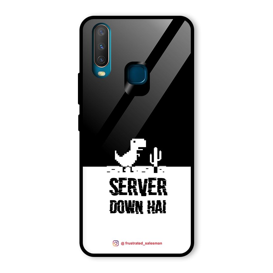 Server Down Hai Black Glass Back Case for Vivo Y15