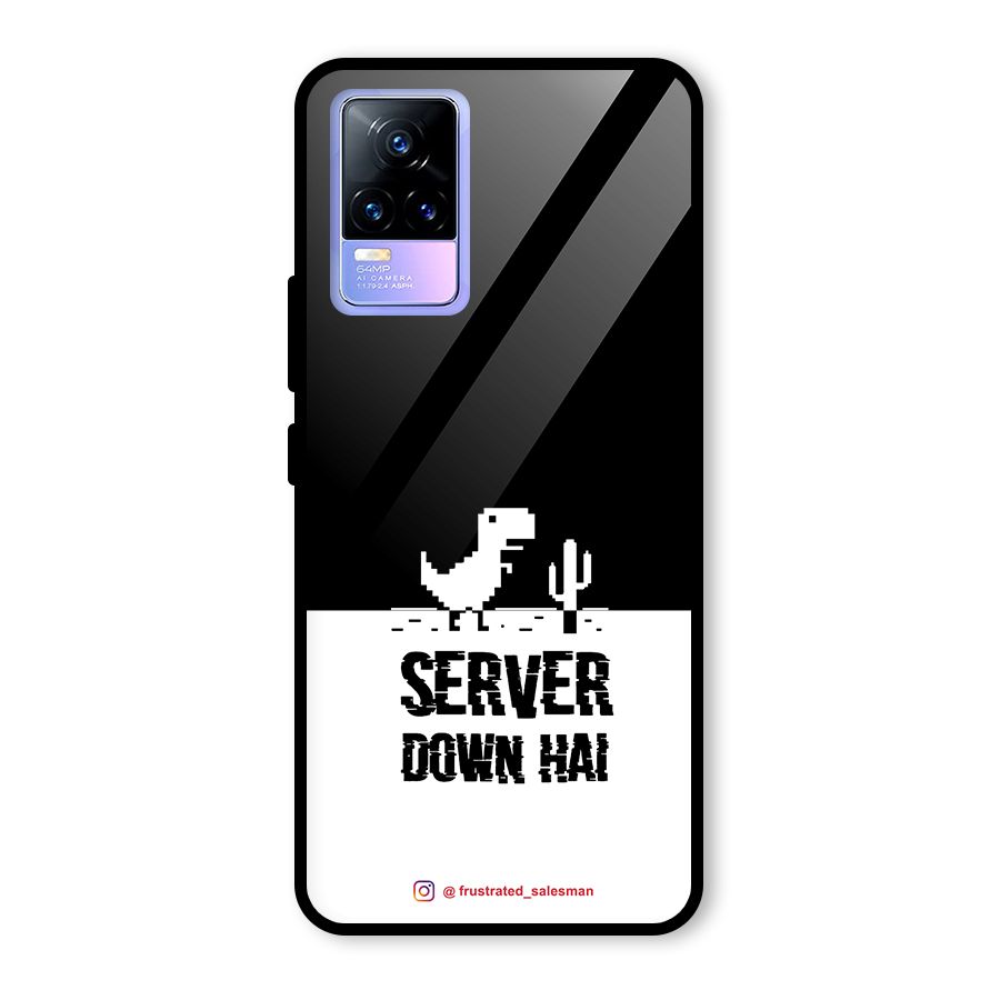 Server Down Hai Black Glass Back Case for Vivo Y73