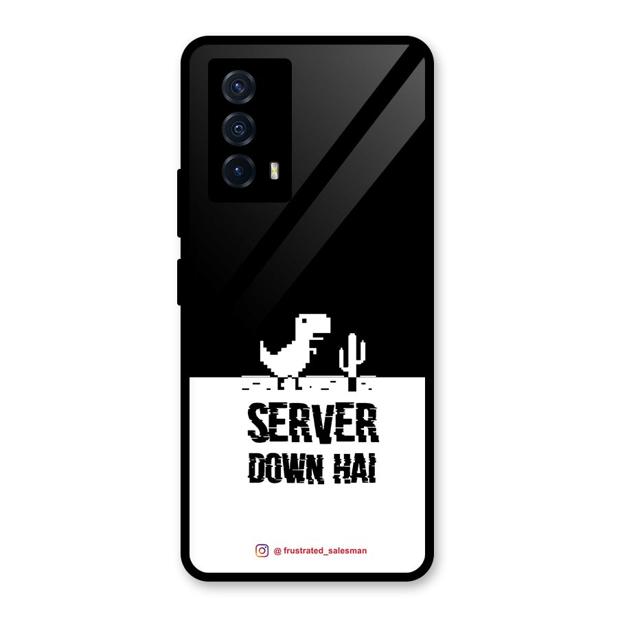 Server Down Hai Black Glass Back Case for Vivo iQOO Z5