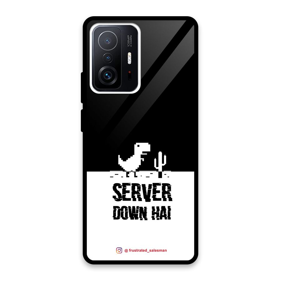 Server Down Hai Black Glass Back Case for Xiaomi 11T Pro