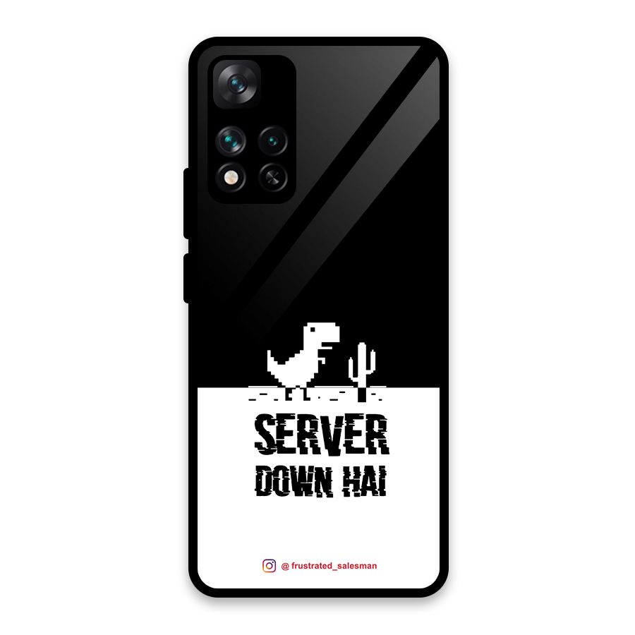 Server Down Hai Black Glass Back Case for Xiaomi 11i 5G