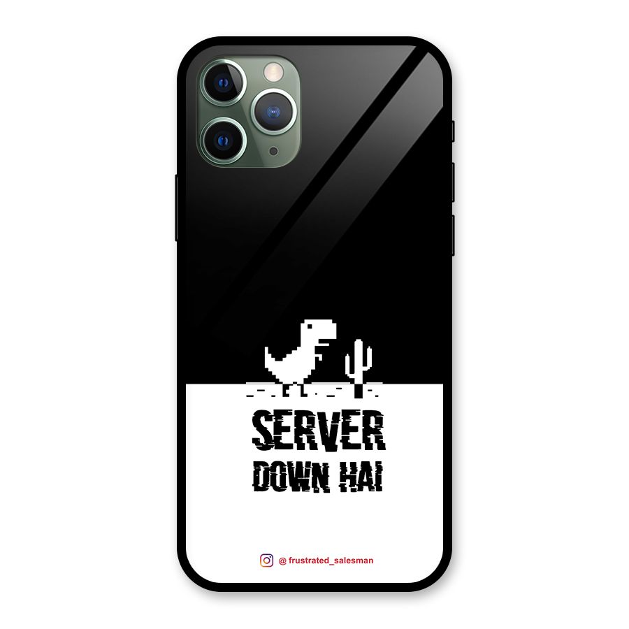 Server Down Hai Black Glass Back Case for iPhone 11 Pro
