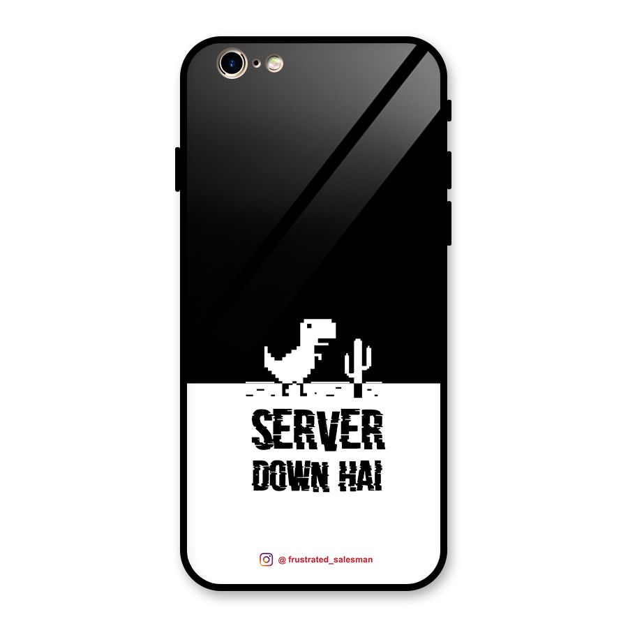 Server Down Hai Black Glass Back Case for iPhone 6 6S