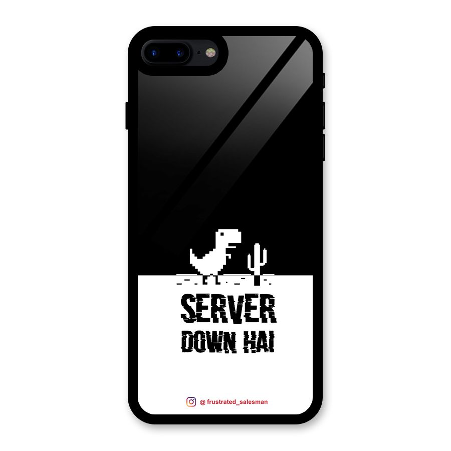 Server Down Hai Black Glass Back Case for iPhone 7 Plus