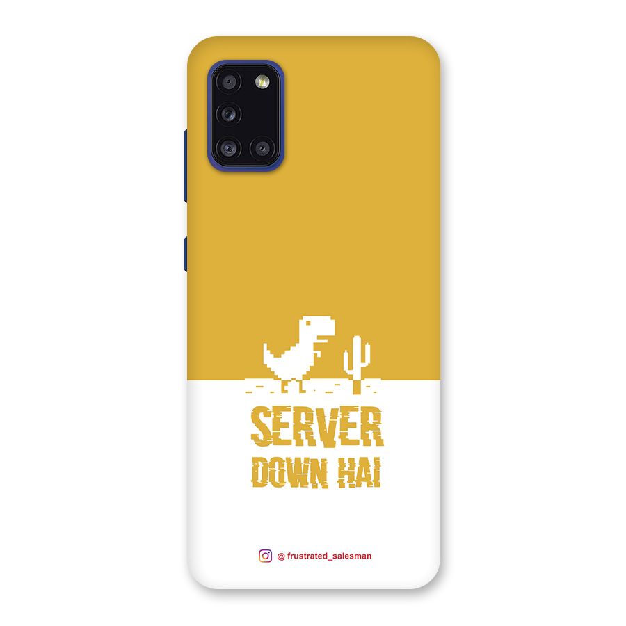 Server Down Hai Mustard Yellow Back Case for Galaxy A31