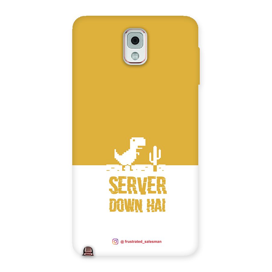 Server Down Hai Mustard Yellow Back Case for Galaxy Note 3