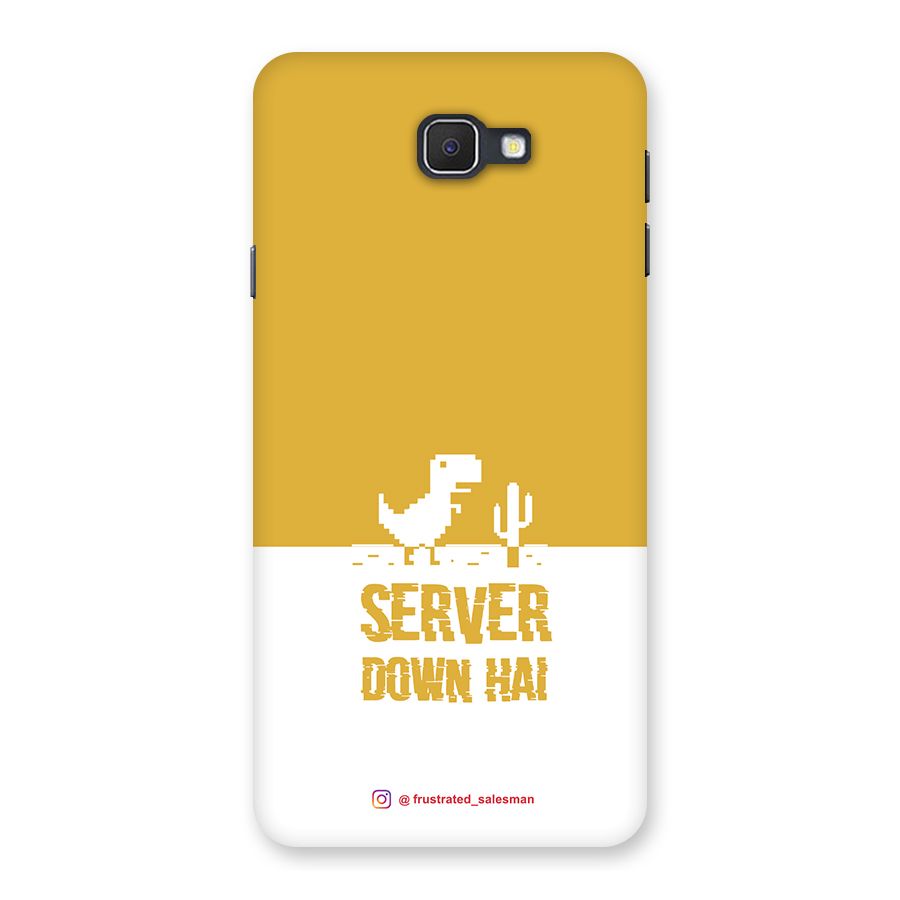 Server Down Hai Mustard Yellow Back Case for Galaxy On7 2016