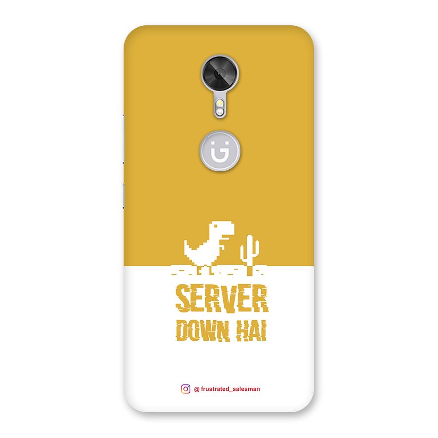 Server Down Hai Mustard Yellow Back Case for Gionee A1