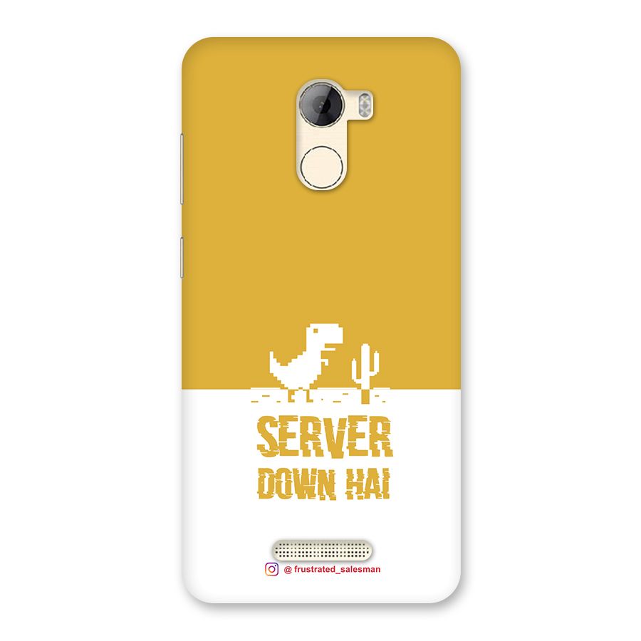 Server Down Hai Mustard Yellow Back Case for Gionee A1 LIte