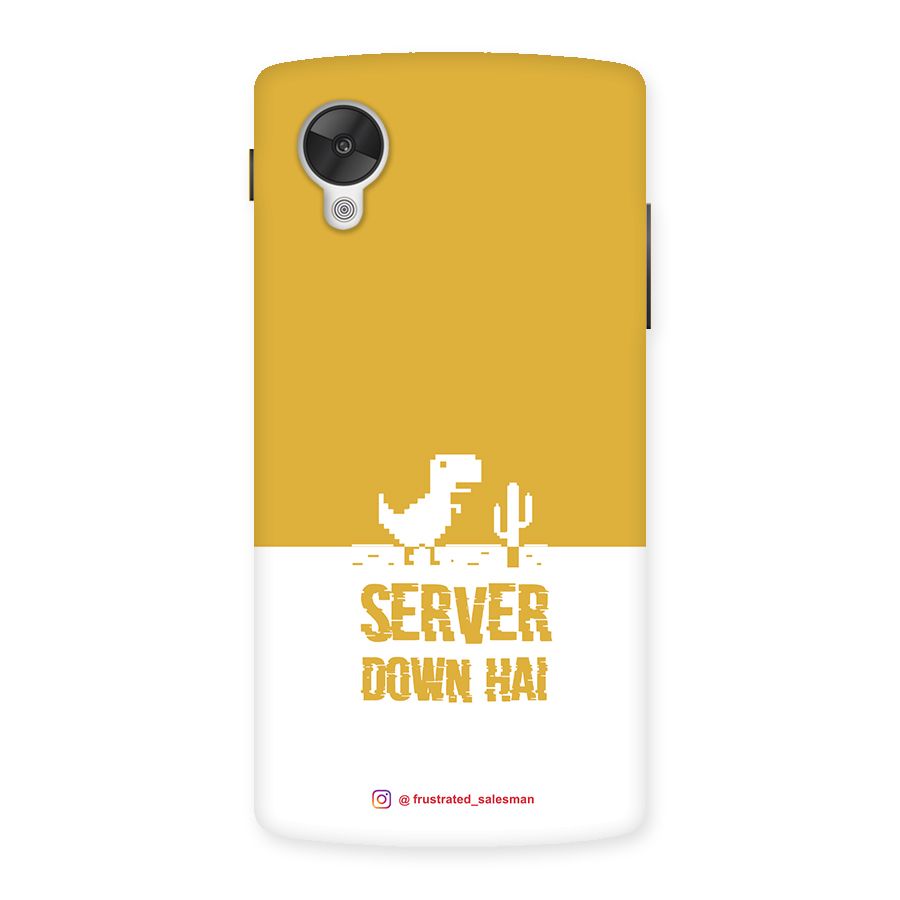 Server Down Hai Mustard Yellow Back Case for Google Nexsus 5