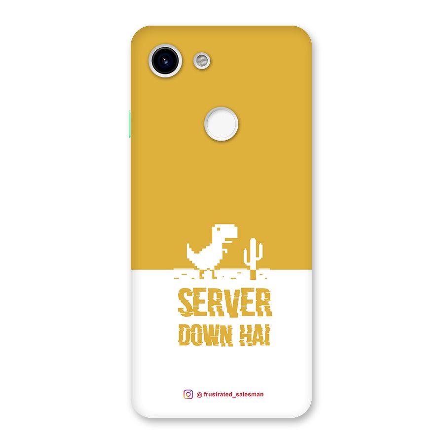 Server Down Hai Mustard Yellow Back Case for Google Pixel 3