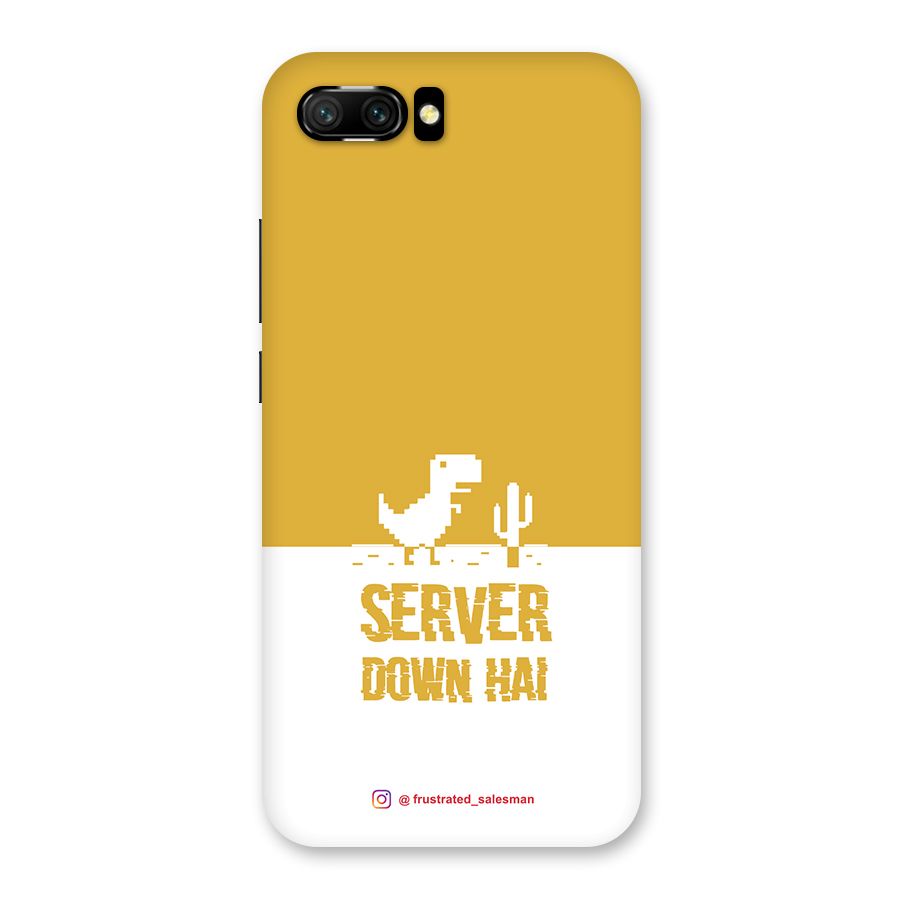 Server Down Hai Mustard Yellow Back Case for Honor 10